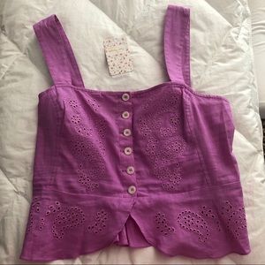 Purple Free People Tank Top